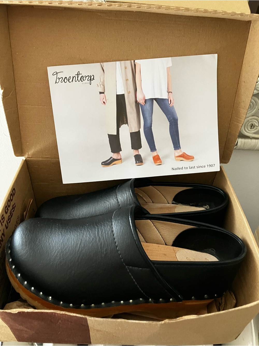 Black Vegan-Leather Black Women's Clogs